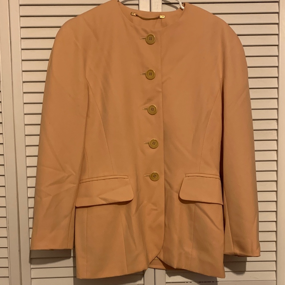Escada Peach Button-Up Blazer